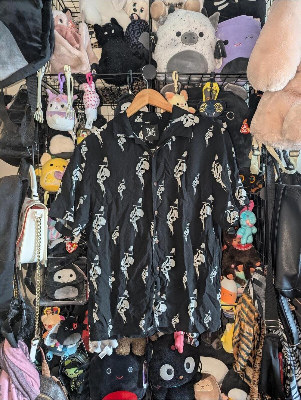 Ed Hardy Skull Print Button Up Shirt